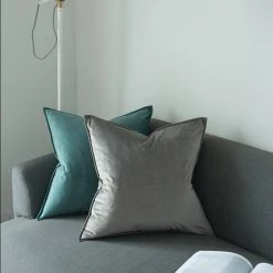 Staunton And Henry Home Accessories Anais Velvet Plain Throw Cushions