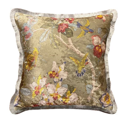 Staunton And Henry Velvet Oriental Garden Throw Cushion 15 Staunton And Henry Velvet Oriental Garden Throw Cushion