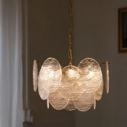 Staunton And Henry Lighting Vintage Glass Petals Chandelier