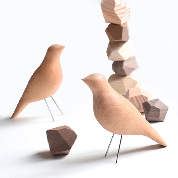 Staunton And Henry Home Accessories Wooden Bird Decorative Ornament 3 Staunton And Henry Home Accessories Wooden Bird Decorative Ornament