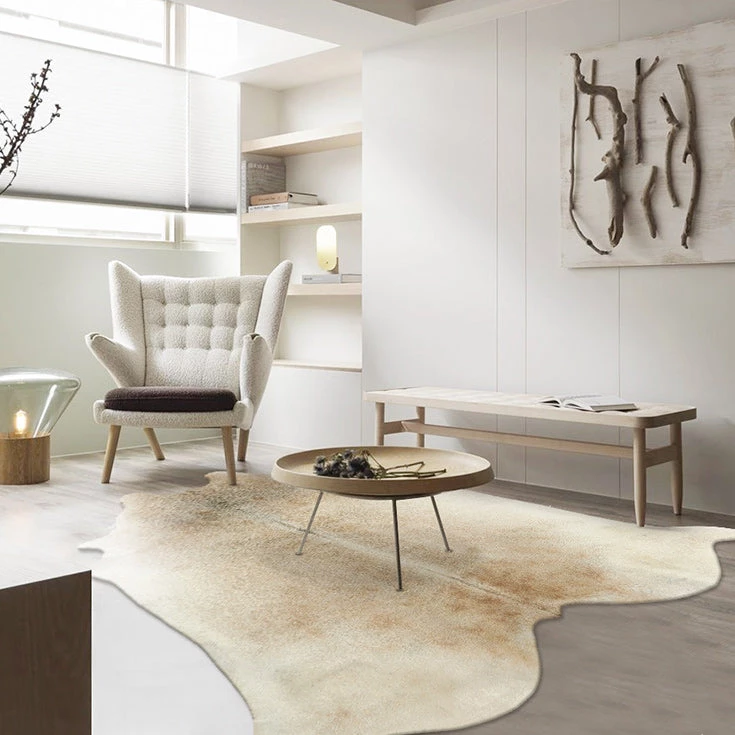 Staunton And Henry Premium Champagne Faux Cowhide Rug 1 Staunton And Henry Premium Champagne Faux Cowhide Rug