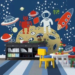 Staunton And Henry Outer Space Kids Wall Mural