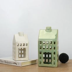 Staunton And Henry Porcelain House Tea Light Holder Home Accessories