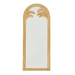 Staunton And Henry Palm Leaves Rattan Frame Standing Mirror Furniture