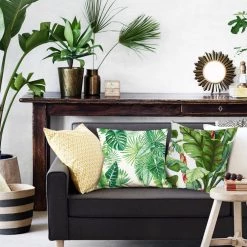 Staunton And Henry Tropical Green Throw Cushion