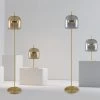 Staunton And Henry Stellar Modern Glass And Gold Floor Lamp Lighting