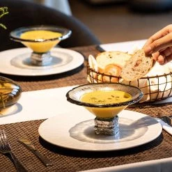 Staunton And Henry Metal And Glass Dessert Bowl - Set Of 4