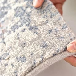 Staunton And Henry Abstract Pattern Blue And Beige Rug Rugs