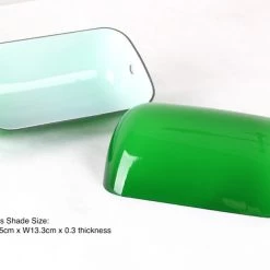 Staunton And Henry Vintage Bankers Lamp In Green Lighting