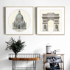 Staunton And Henry Classic Architecture Wall Art With Frame Wall Decor 18 Staunton And Henry Classic Architecture Wall Art With Frame Wall Decor