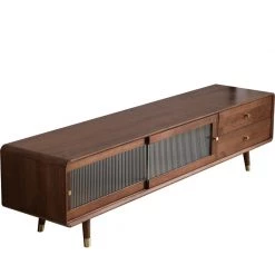 Staunton And Henry Midcentury Modern Walnut TV Cabinet With Drawers Furniture