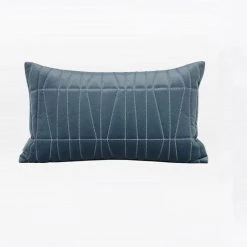 Staunton And Henry Amrin Stitched Blue Throw Cushion