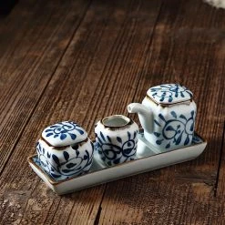 Staunton And Henry Akari Blue And White Japanese Condiment Jars 10 Staunton And Henry Akari Blue And White Japanese Condiment Jars