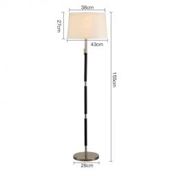 Staunton And Henry Mila Metal Floor Lamp White Shade Lighting