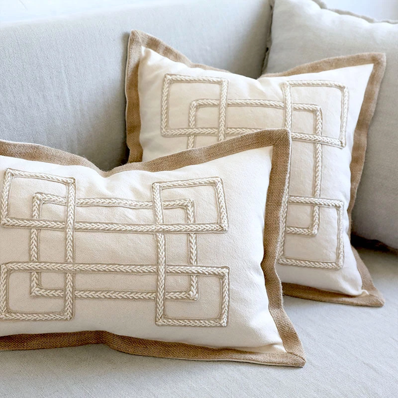 Staunton And Henry Elegant Cotton And Jute Throw Cushion Cover Home Accessories 2 Staunton And Henry Elegant Cotton And Jute Throw Cushion Cover Home Accessories