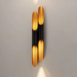 Staunton And Henry Black And Gold Wall Light