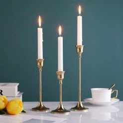 Staunton And Henry Slim Gold Candle Holder - Set Of 3 Home Accessories 6 Staunton And Henry Slim Gold Candle Holder - Set Of 3 Home Accessories