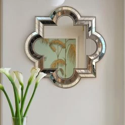 Staunton And Henry Cloverleaf Art Deco Decorative Wall Mirror