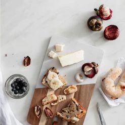 Staunton And Henry Marble And Wood Serving Board Kitchen