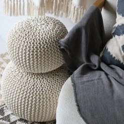Staunton And Henry Furniture Chunky Knit Pouf