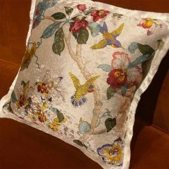 Staunton And Henry Velvet Oriental Garden Throw Cushion 24 Staunton And Henry Velvet Oriental Garden Throw Cushion