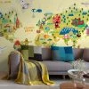 Staunton And Henry Wall Decor Kids World Map Wall Mural