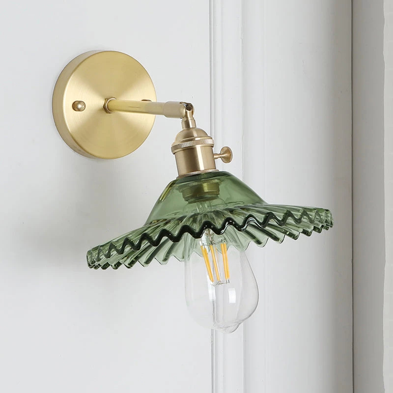 Staunton And Henry Vintage Glass And Brass Wall Light 1 Staunton And Henry Vintage Glass And Brass Wall Light