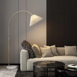 Staunton And Henry Lighting Aless Arc Gold Floor Lamp