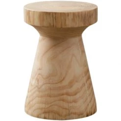 Staunton And Henry Furniture Solid Log Wood Stool