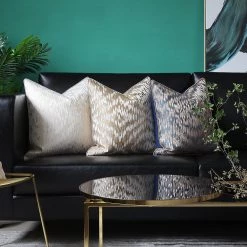 Staunton And Henry Champagne Gold Viscose Throw Cushion