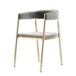 Staunton And Henry Ella Velvet Dining Chairs With Gold Legs (Set Of 2) Furniture