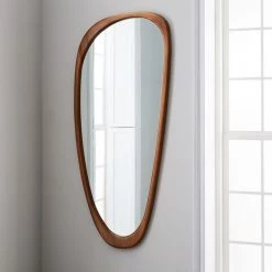 Staunton And Henry Furniture Indra Asymmetrical Solid Wood Floor Mirror