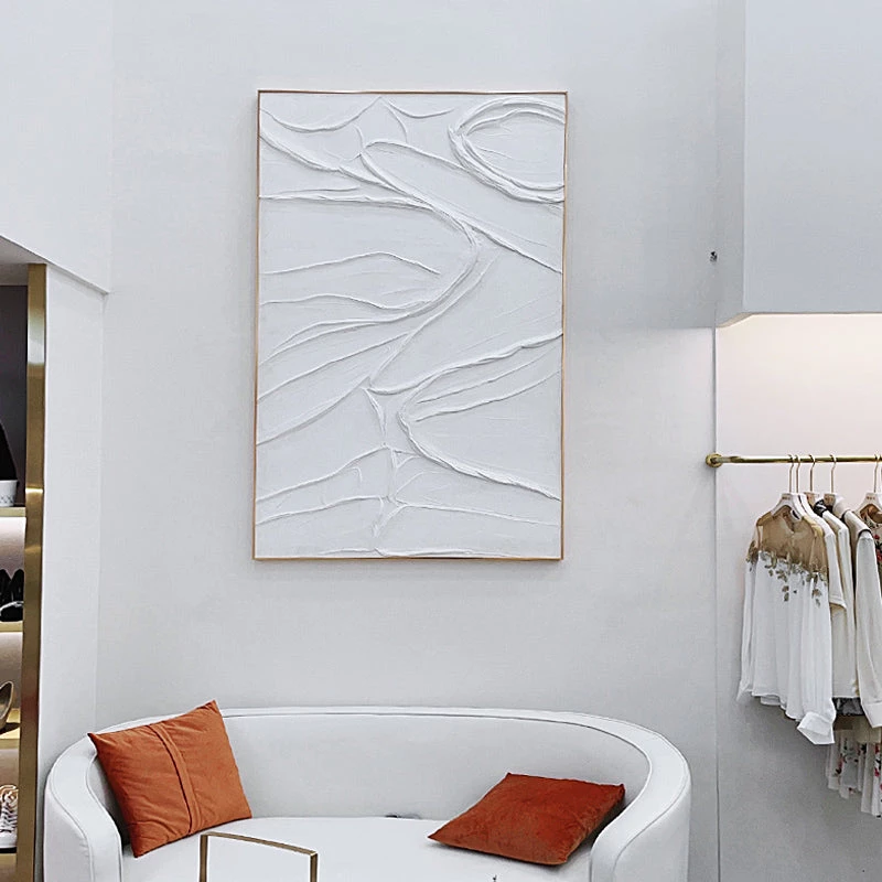 Staunton And Henry Wall Decor Modern Abstract White Oil Painting 3 Staunton And Henry Wall Decor Modern Abstract White Oil Painting