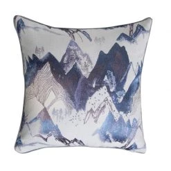 Staunton And Henry Alpine Blue Mountains Throw Cushion