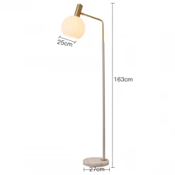 Staunton And Henry Orbit Glass Shade Floor Lamp Lighting