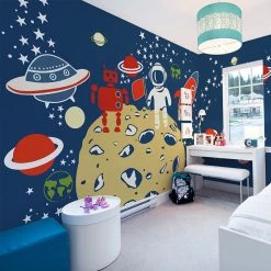Staunton And Henry Outer Space Kids Wall Mural