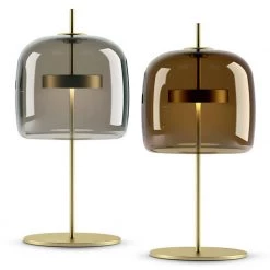 Staunton And Henry Stellar Modern Glass And Gold Table Lamp