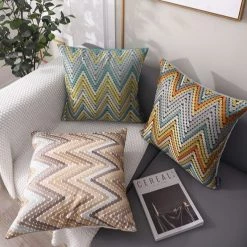 Staunton And Henry Home Accessories Chevron Pattern Throw Cushions