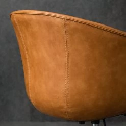 Staunton And Henry Hayden Swivel Saddle Tan Armchair Furniture