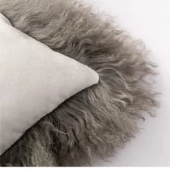 Staunton And Henry Home Accessories Plush Tibetan Wool Sheepskin Throw Cushion
