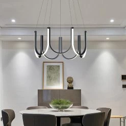 Staunton And Henry Lighting Modern Art Deco U Shape Chandelier