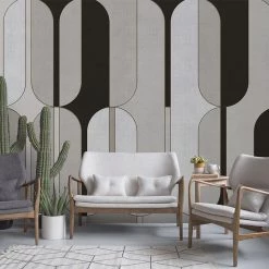 Staunton And Henry Midcentury Muted Tone Wallpaper Wall Decor