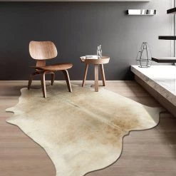Staunton And Henry Premium Champagne Faux Cowhide Rug 10 Staunton And Henry Premium Champagne Faux Cowhide Rug