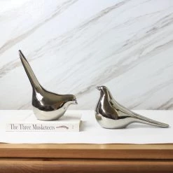 Staunton And Henry Home Accessories Pair Of Silver Sparrows