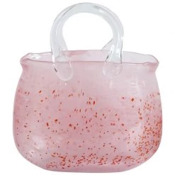 Staunton And Henry Pink Tote Bag Glass Vase