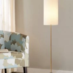 Staunton And Henry Iimari Slim Gold Floor Lamp Lighting