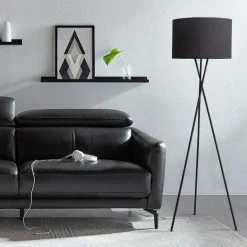 Staunton And Henry Lighting Miro Black Tripod Floor Lamp