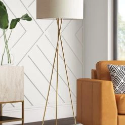 Staunton And Henry Lighting Miro Gold Tripod Floor Lamp