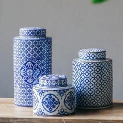 Staunton And Henry Blue And White Ceramic Urn Vase