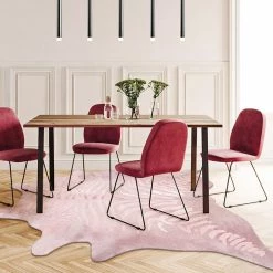 Staunton And Henry Premium Zebra Print White Faux Cowhide Rug Rugs